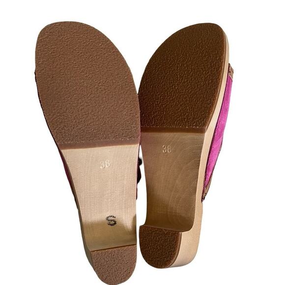 NEW Swedish Hasbeend Sophisticated Low Slip On Sandals Sz 38 - Picture 7 of 9